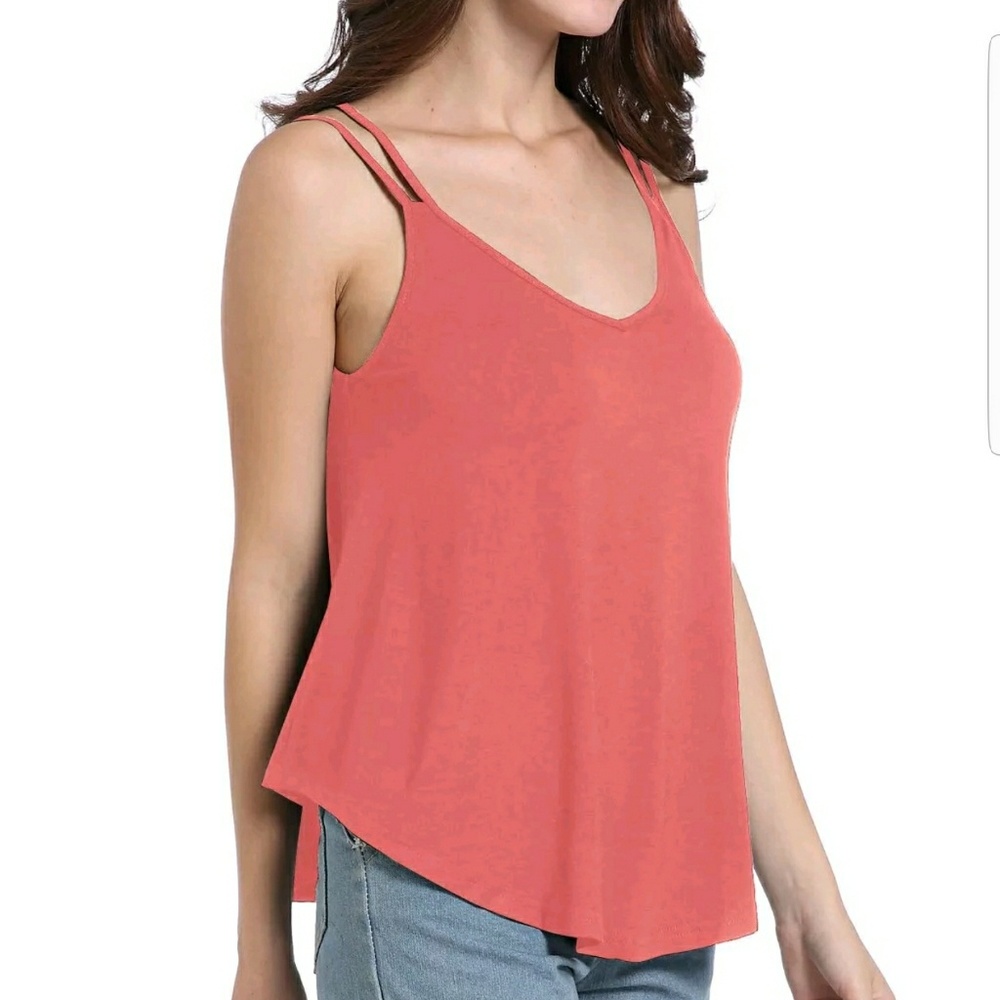 Women v-neck backless strap tank tops